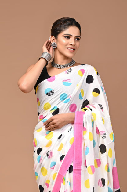 Quirky Mul Cotton Saree