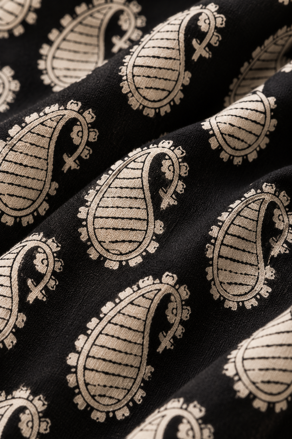 Black White Buti Handblock Mul Cotton Saree