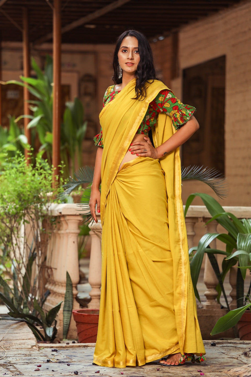 Plain Cotton Saree