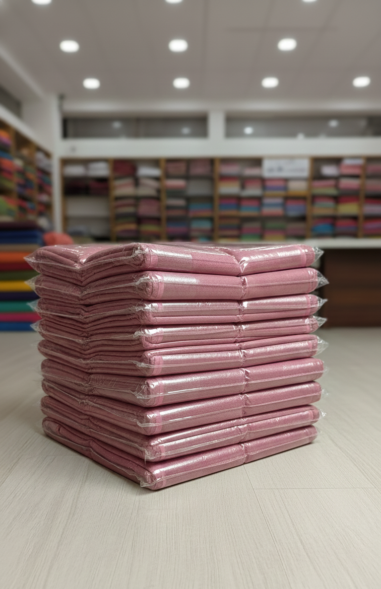 Mauve Pink Linen Saree