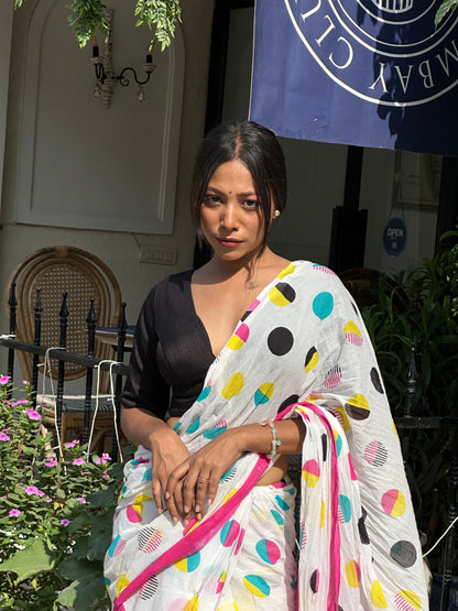 Quirky Mul Cotton Saree