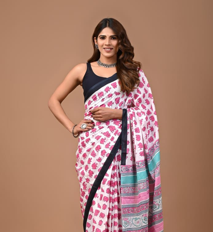 Quirky Mul Cotton Saree