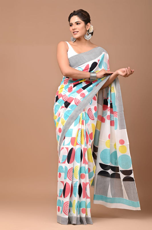 Quirky Mul Cotton Saree