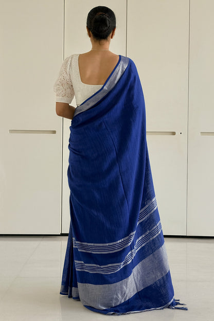 Plain Linen Saree