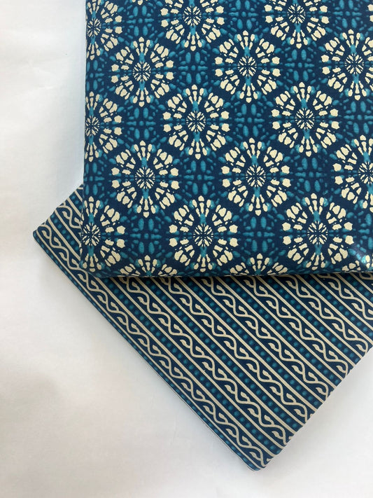 Pure Raw Unstitched Cotton Fabric – Soft, Breathable & Versatile