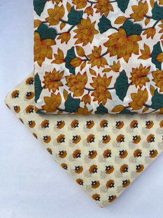 Pure Raw Unstitched Cotton Fabric – Soft, Breathable & Versatile